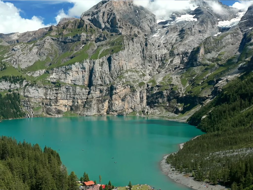 swiss alps and lakes